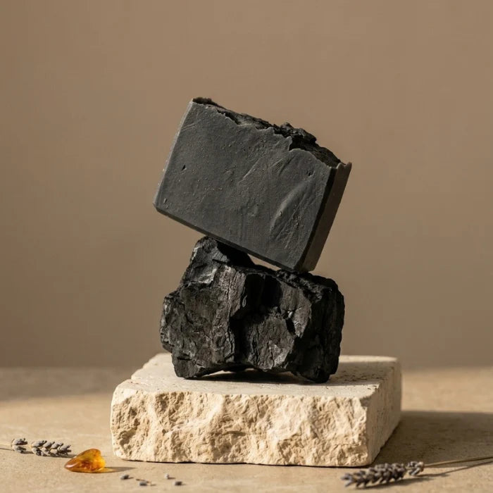 Amber Lavender + Charcoal Soap